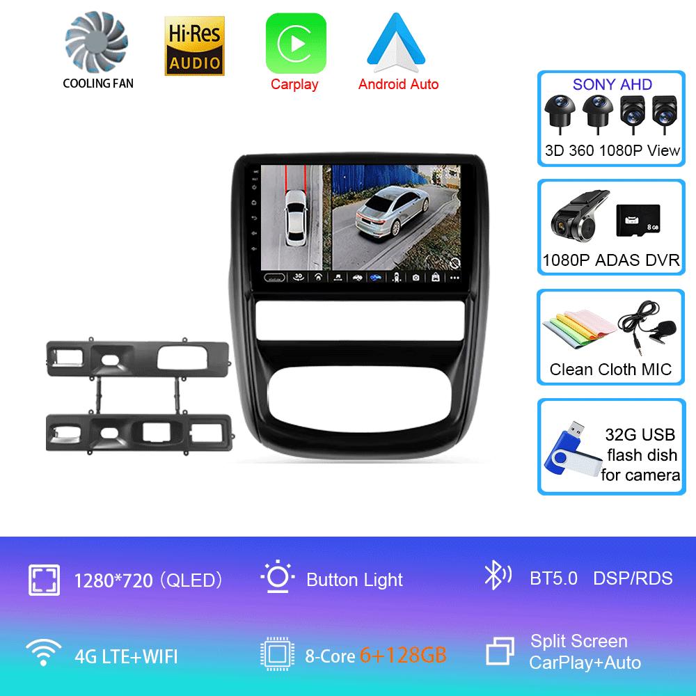 Автомобильное радио Android 14 для Renault Duster 1 2010 - 2015 для Nissan Terrano 2014 - 2020 Навигация GPS Мультимедийный проигрыватель Стерео BT