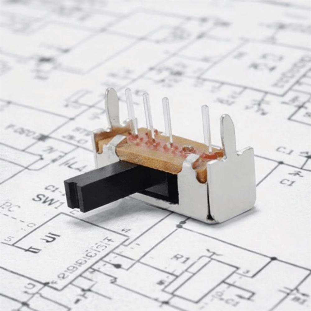 10pcs 0.5A SK13D07VG4 Slide Switches DC 50V Right Angle Slide Switches  Control Panels