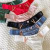 Women Sexy Panties Summer Silk G-String Fashion V Word 6 Color Underwear Seamless Breathable Thongs Ladies Intimates Lingerie