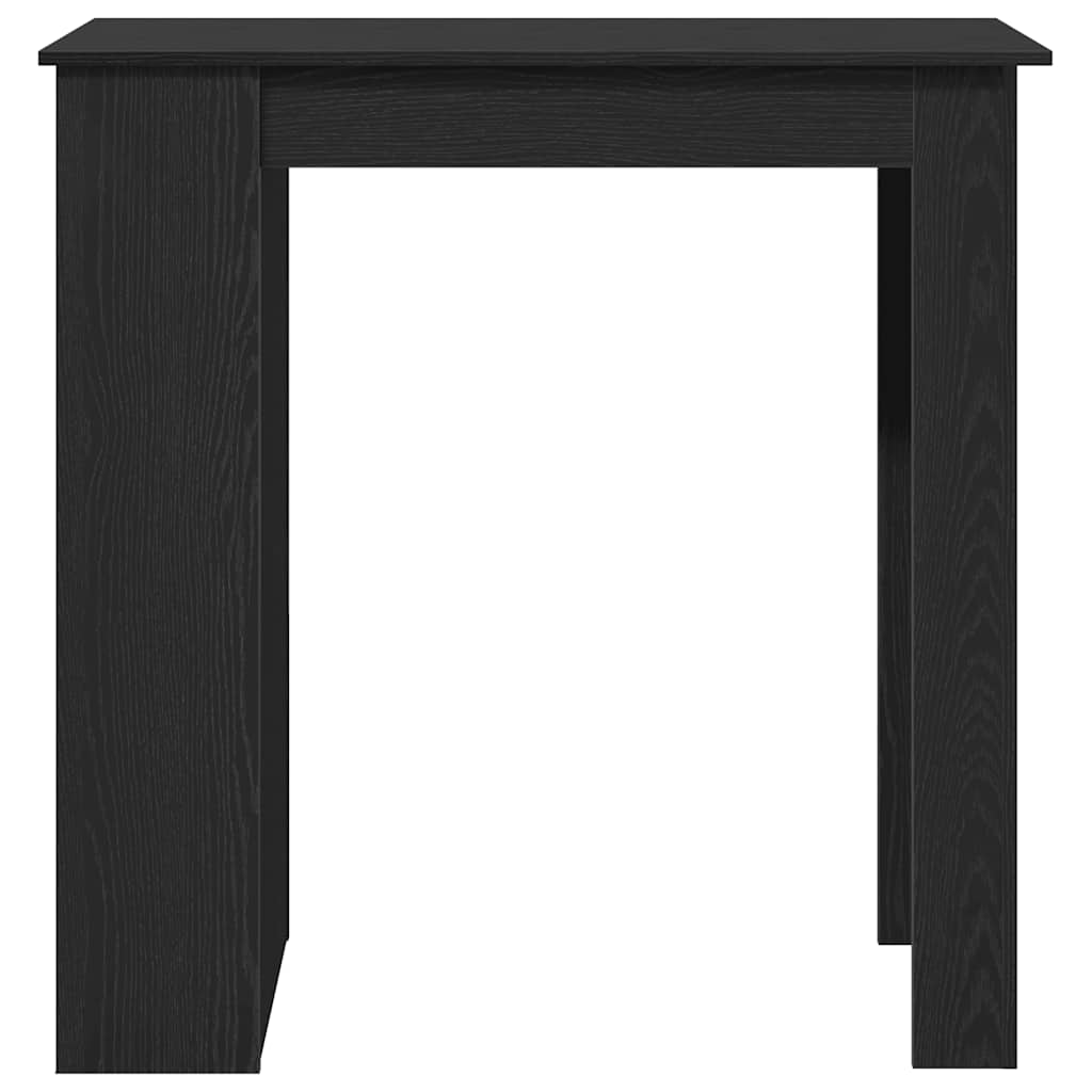 Bar Table with Shelf Black Oak Effect 102 x 50 x 103.5 cm