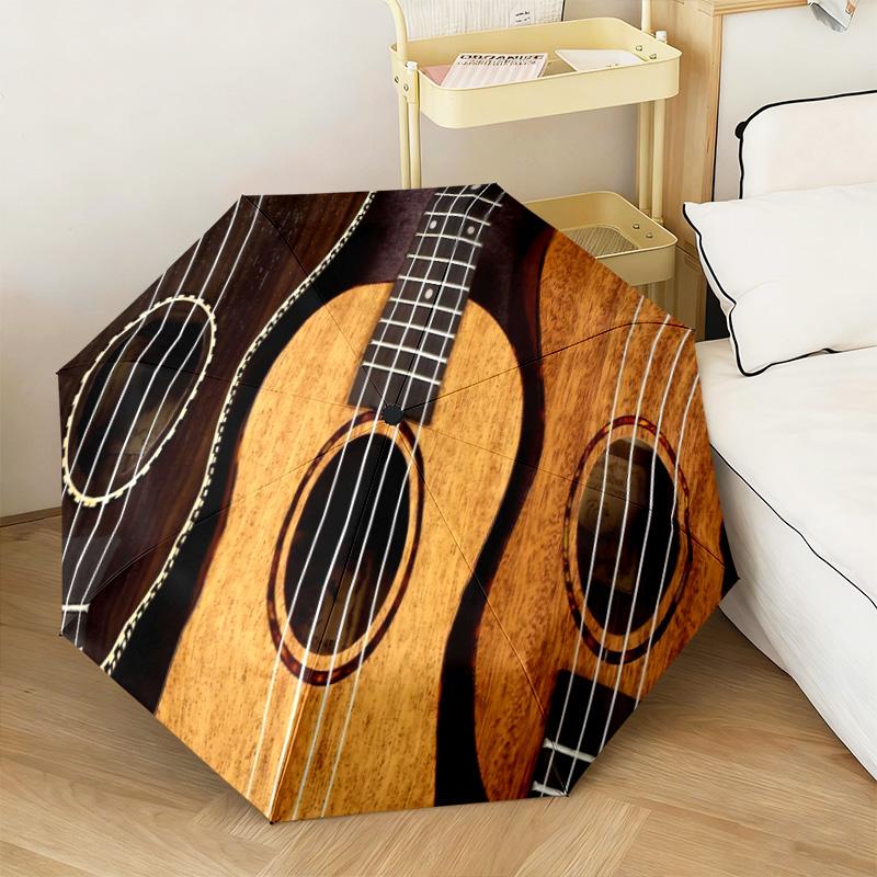 1PC Guitar Automatic Umbrella - Suitable Travel Outdoor Portable Umbrella Birthday Gift Daily Essentials