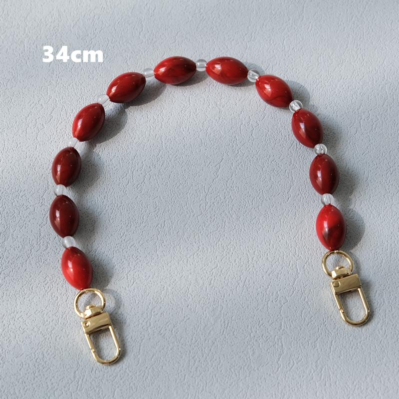 Новая модная женская сумка, аксессуар, съемная однотонная цепочка из бисера, роскошный акриловый ремешок, женская элегантная цепочка на плечо с ручкой