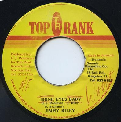 7-дюймовая пластинка JIMMY RILEY - Shine Eyes Baby NONE Top Rank Ямайка Регги, Ска и Даб Б/у