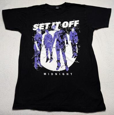 Set It Off Midnight Футболка с логотипом группы Унисекс Концертная S-5XL B200 Унисекс Футболка