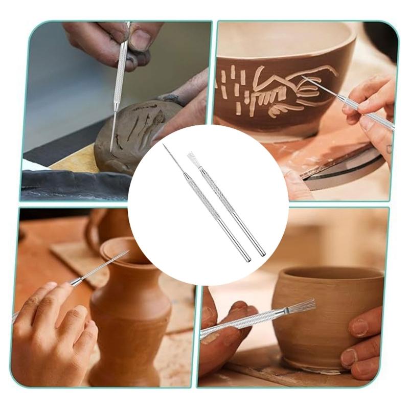 Clay Ceramic Needle Tool With Ergonomic Grip Pottery Craft Tool For Ceramic Detailing And Artistic Carving Projects