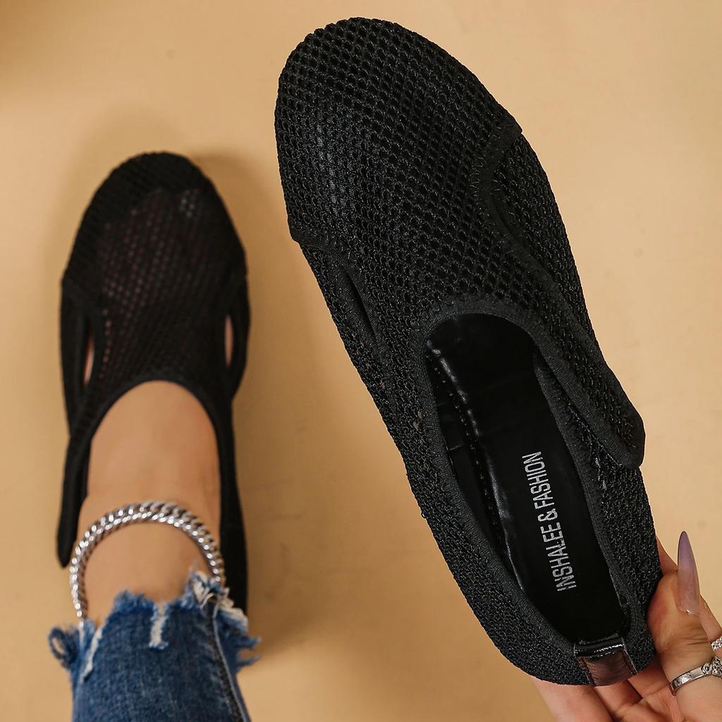Fashion 2025 New Women Lightweight Sandals Summer Slip On Designer Shoes Hollow Women Mesh Breathable Flat Sandals Sandalias De Mujer