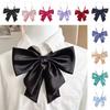 Necktie College Style JK Ties Solid Color Fashion Oversized Swallowtail Bowknot Collar Flower For Women College Girls
