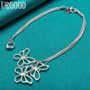 Браслет-бабочка из стерлингового серебра 925 пробы со змеиной цепочкой для женских модных украшений