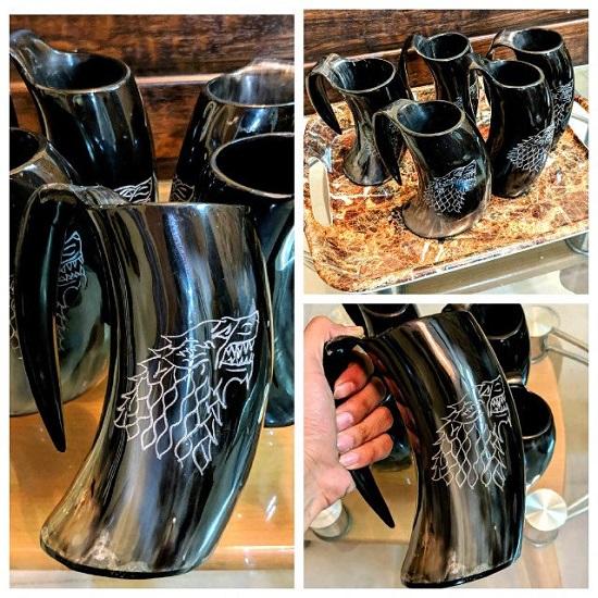 Кружка Vikings Beer Horn, кружка для вина ручной работы, набор из 5 барных кружек, подарок жениху, рог буйвола, кружки ручной работы, подарок мужу, подарок на день Святого Валентина