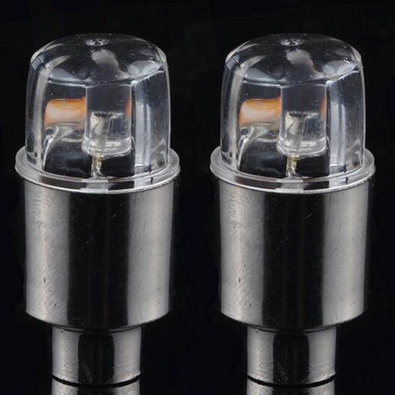 1Pcs Round Valve Cap LED Light Wheel Tyre Lamp for Car Motorbike Bike YS