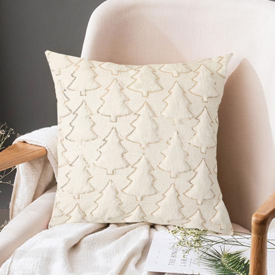 Наволочка с пайетками и узором в виде рождественской елки, скрытая застежка-молния, наволочка для подушки, спальня, гостиная