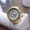 Watch Ring Decorative Clear Dial Jewelry Clock Quartz Analog Finger Ring