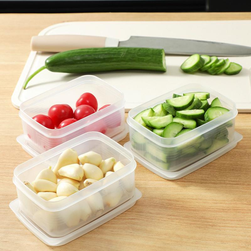 Прозрачный контейнер для хранения продуктов, кухонный герметичный контейнер для хранения, контейнер для свежести для холодильника, замороженного мяса, овощей