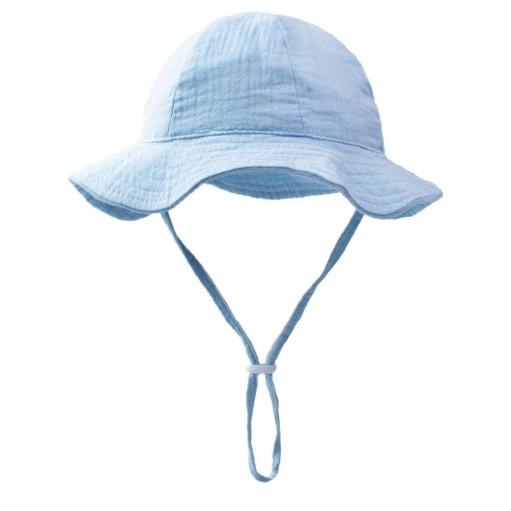 Soft Cotton Sun Protection Caps Sun Shade Children's Fisherman Hat Beach Panama Hat for Boys Girls