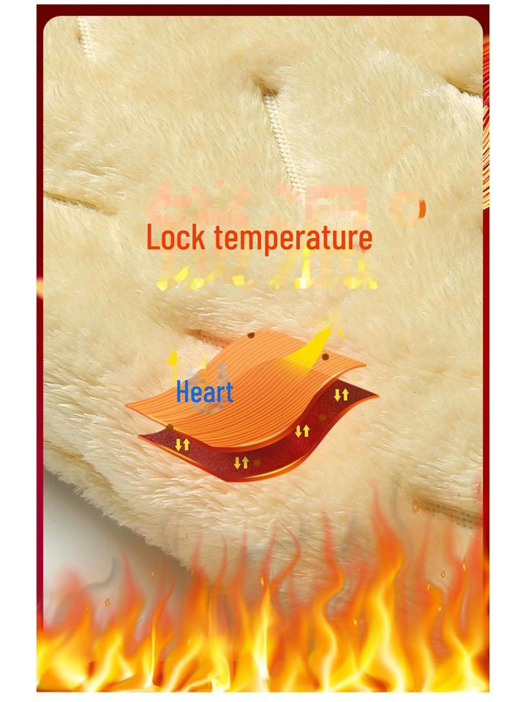 Мужские теплые повседневные брюки из утолщенной овчины на бархатной подкладке: Большой размер, непродуваемая верхняя одежда для среднего и пожилого возраста.