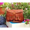 Vintage Leather Messenger Bag Shoulder Laptop Bag Briefcase Men's Genuine