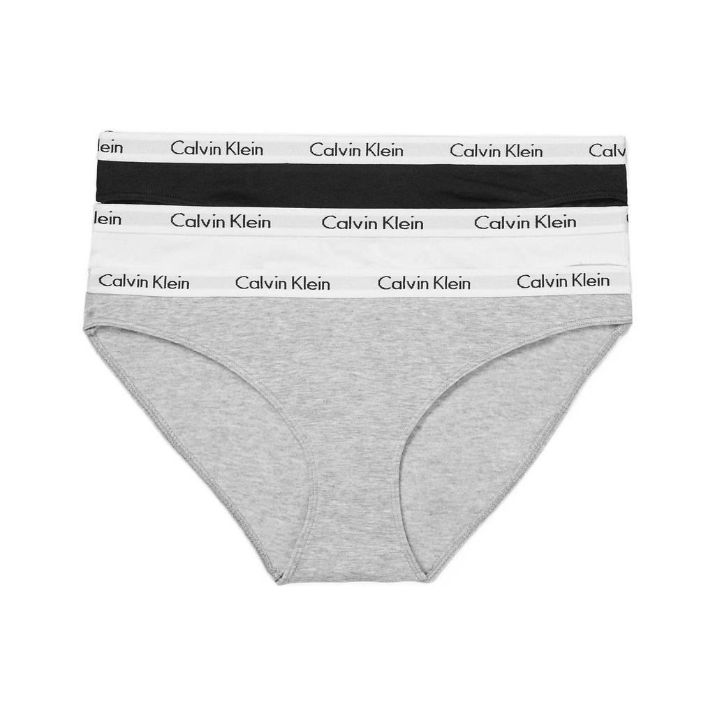 Calvin Klein FW22 Твердые логотипы жаккардовые сексуальные незаметные стринги нижнее белье 3 шт. в упаковке женское нижнее белье QD3588-999
