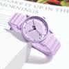 Jelly Colored Cat Pattern Girl Watch Student Creative Wave Shaped Silicone Strap Quartz Wristwatches for Women Relogio Feminino