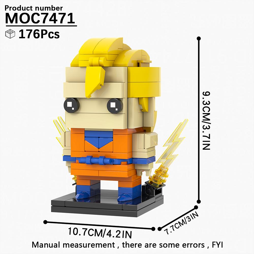 MOOXI Серия Аниме MOC Кирпичи Кирпичная Голова Фигурка Лун Сделай Сам Набор Конструкторов для Взрослых Модель Детские Образовательные Игрушки для Детей Подарок