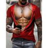 Funny 3D Printing Muscle Printed T-Shirt Gym Clothing Men Summer Streetwear T-Shirt Tops Harajuku Fashion Short Sleeve Tee