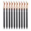 10Pcs/lot 18cm Aluminum Alloy Outdoor Garden Stakes Ground Nail Heavy Duty With Reflective Cord Hammock Camping Windproof Stakes