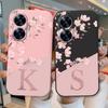 Letter Flower Phone Case For Realme C55 4G Shockproof TPU Bumper Soft Silicone Cover For Realme C55 C 55 Shell RealmeC55 Fundas