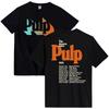 More 2025 Tour T-Shirt Black Pulp Rock Band Live Date Tshirts Summer Short Sleeve Cotton T Shirt for Male Hip Hop Grunge Men Tee