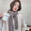 New Ins Temperament Light Luxury Mink Hair Scarve Versatile Fur Solid Colour Scarve Winter Narrow Section Ladies Scarve