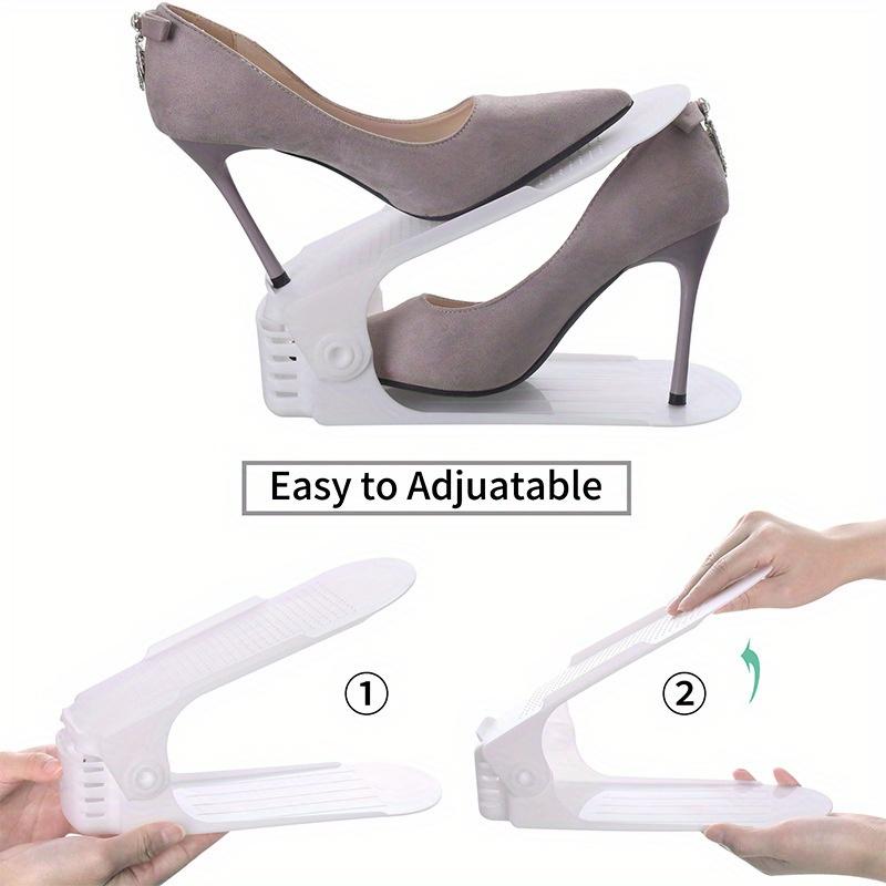 20/40pcs Adjustable Plastic Shoe Rack - Space-Saving Organizer for Hallway, Corridor, Living Room - Shoe Storage Solution |