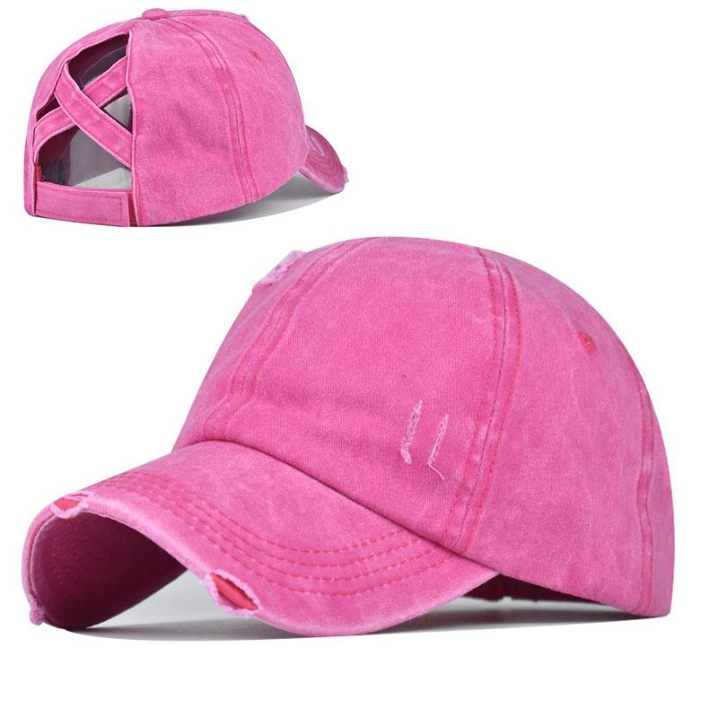 Стираная бейсболка Шляпа с перекрестным хвостом. Внешняя торговля. Европейский и американский стиль. Загнутые поля. Шляпа с перекрестным хвостом. Универсальная женская шляпа от солнца.