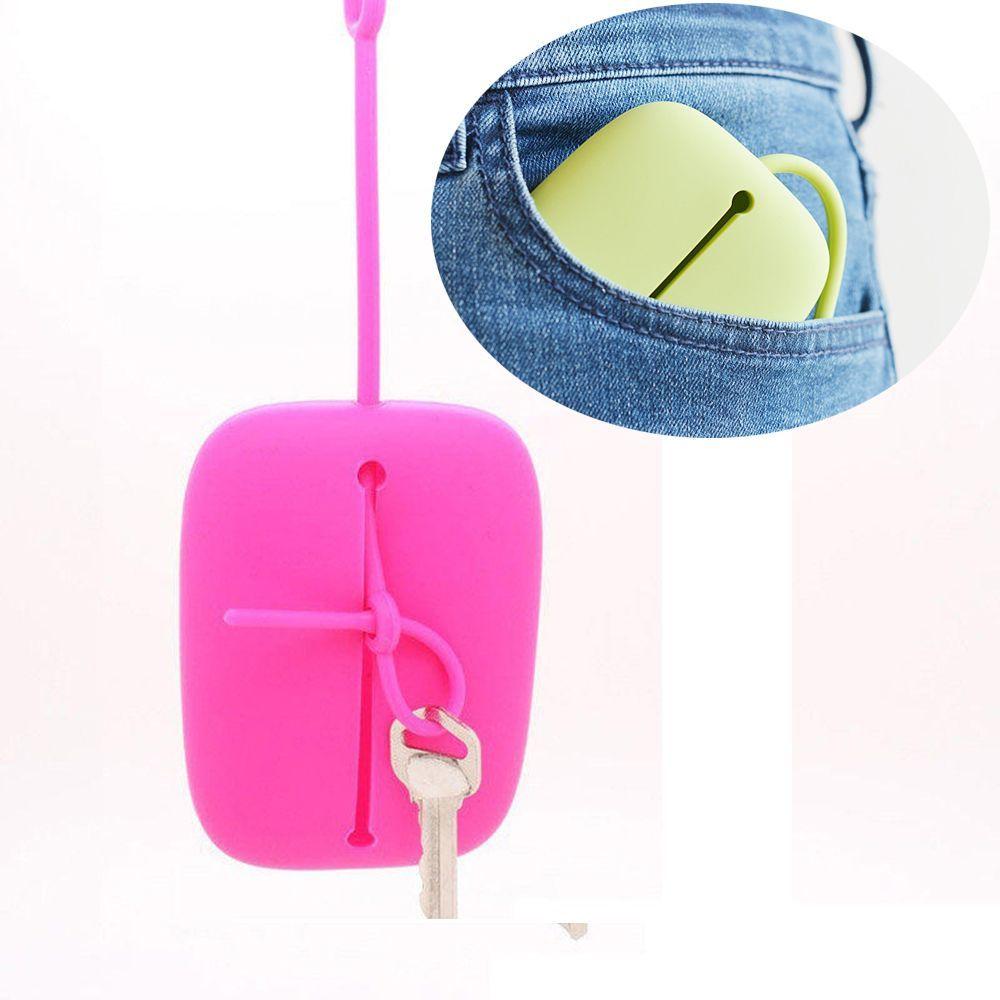 Multifunctional Home Furnishing Key Chain Hasp Style Silicone Key Holder Case Card Bag Accessories