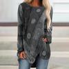 Retro European & American Women's Irregular Loose Long-Sleeve Tops - 2021 Autumn Collection
