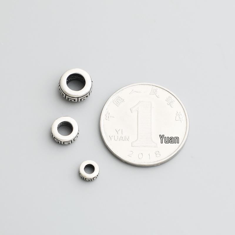 Стерлинговое серебро 925 пробы бусины-разделители со свастикой для браслета из плетеного шнура своими руками