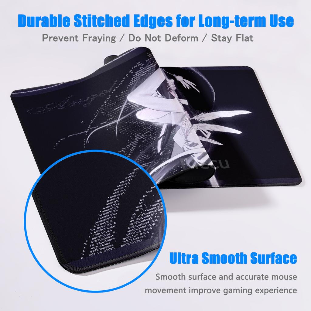 Black White Skeleton Sword Girls Mouse Mat XL Aesthetics Mouse Pad Gaming Laptop Table Mat Office  accessories Pc Cabinet Carpet