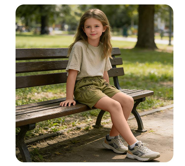 Girls' shorts, summer new style pants, mid size children's summer outerwear, girls' cropped pants, mid length pants