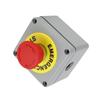 Switch Box 1 Button Emergency Stop Control Operation Box IP66 Dustproof Waterproof 80x75x6080x75x60