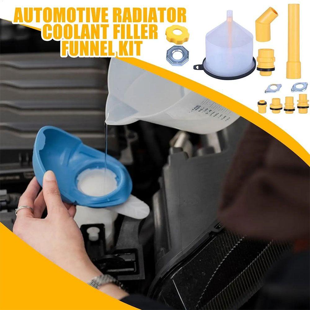 15Pcs/Set Plastic Car Antifreeze Funnel Spill Proof Coolant Bleeder Kit  Coolant Replacement