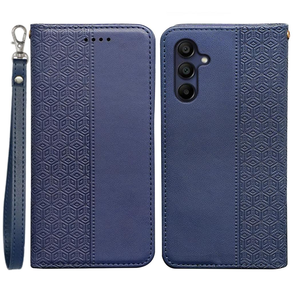 For Samsung Galaxy A36 5G/A56 5G Wallet Phone Case Strong Magnetic Checkered Pattern Imprint Leather Flip Cover