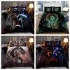 Футболка Tmarc Red and Blue Dragon and Wolf Ver, комплект постельного белья, декор для спальни, наволочка