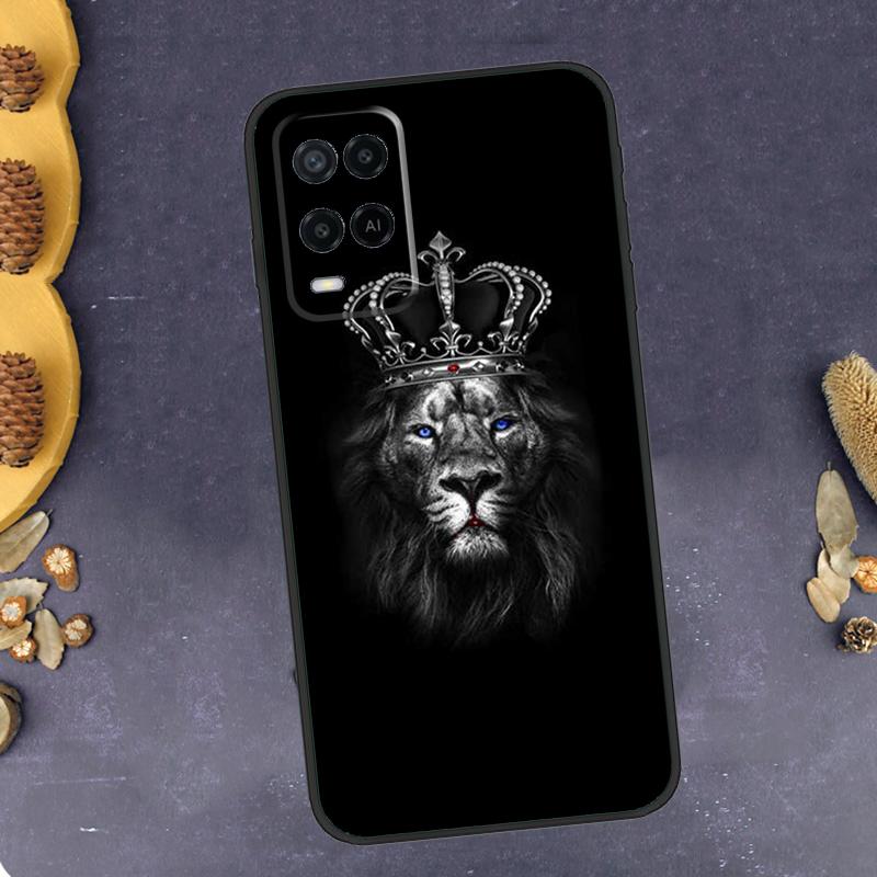 Animal Lion Phone Case For Oppo A94 A74 A54 A15 A18 A38 A58 A78 A98 A40 A60 A80 A16 A76 A96 A57S A17 A77