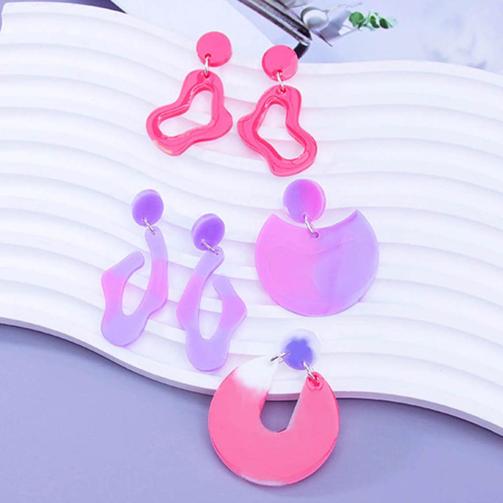 DIY Irregular Earring Molds Necklace Jewelry Pendant Making Mold DIY Crafts Keychain Pendant Mold Gift for Women Girl