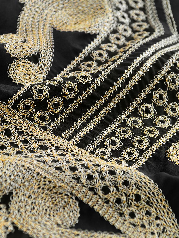 EDOLYNSA Женский кафтан с вышивкой вина, длинное платье, наряд, мягкая одежда в стиле бохо для отдыха, непринужденная пляжная одежда, одежда для отдыха, платье Moo Moo