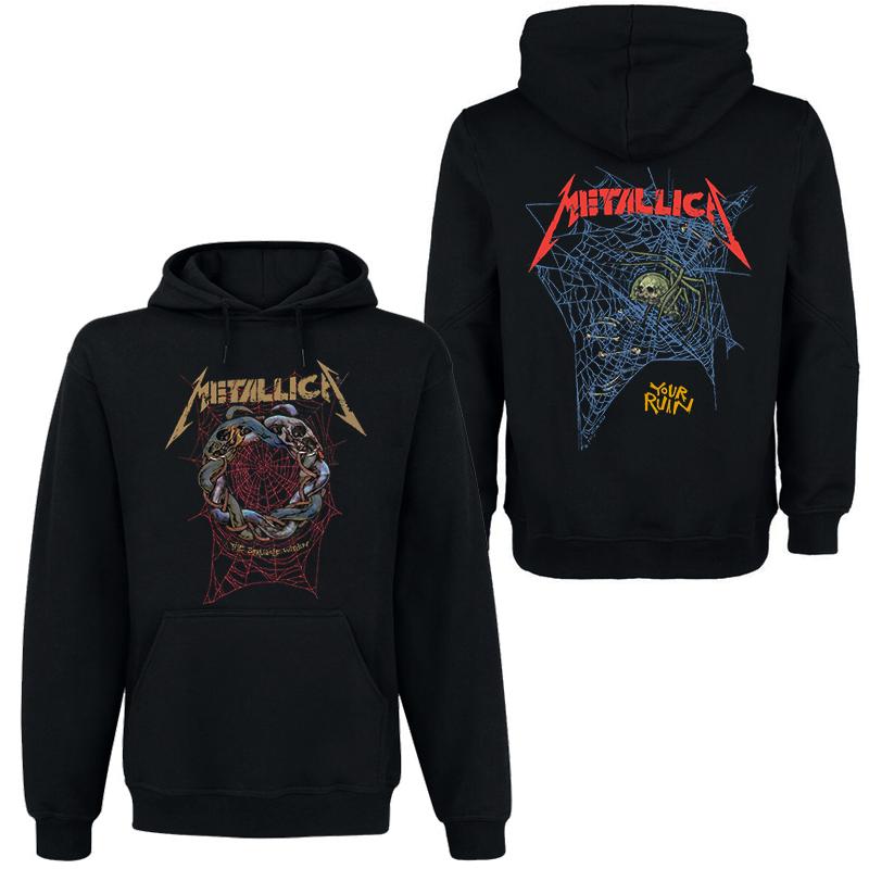 METALLICA Группа Рок Темный Ветер Худи Мужская Уличная Хип-Хоп Одежда Удобный Свитшот с Капюшоном Осень_Зима Личность Мужская Одежда