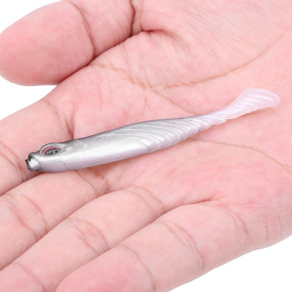 20PCS PVC Artificial Fishing Lures T Tail Fishing Baits Durable Fishing Lures Bass Fishing