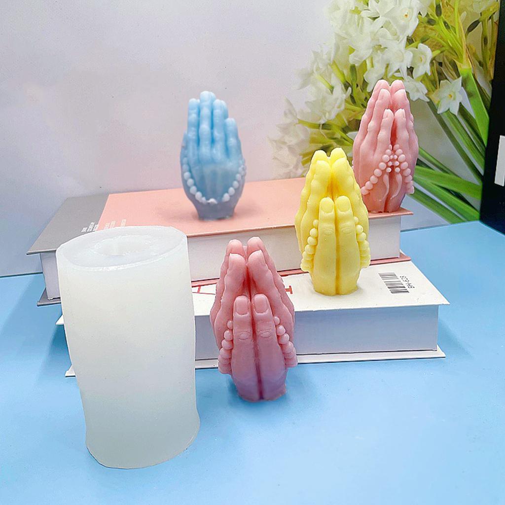 Praying Hand Resin Molds Candle Molds for Making Candle Soap Chocolate Cake Fondant Room Decorations DIY Craft Baking