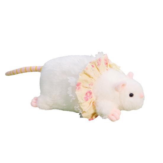 Плюшевая игрушка мышь, мягкая набивная игрушка, милая кукла-крыса с кружевной юбкой, украшенная бантом, декоративная плюшевая мышь для детской спальни, украшение стола, подарок