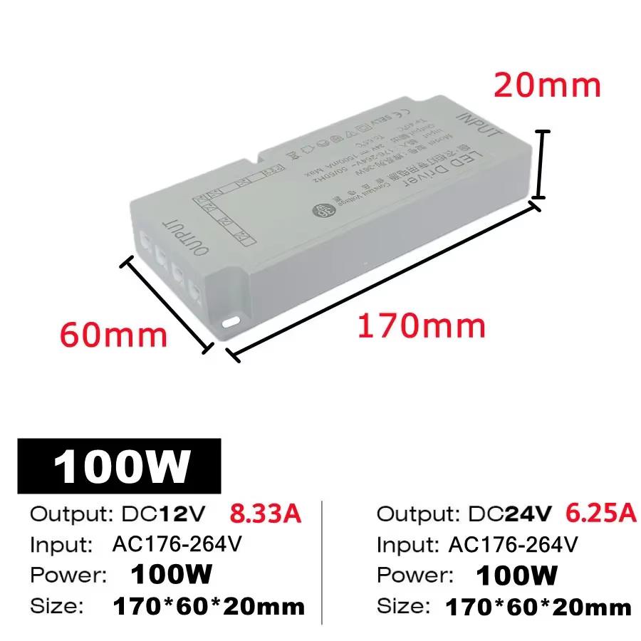 AC220V в DC12V/24V импульсный источник питания трансформаторы EU вилка домашнее освещение шкафы гардеробы светодиодная лента затемнение 36W-150W