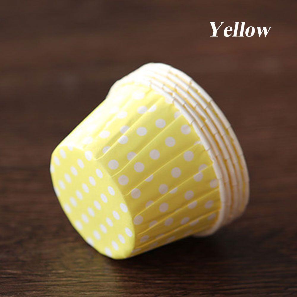 100 шт., бумажные формочки для выпечки с точечным декором, чехол для кексов, обертка для выпечки