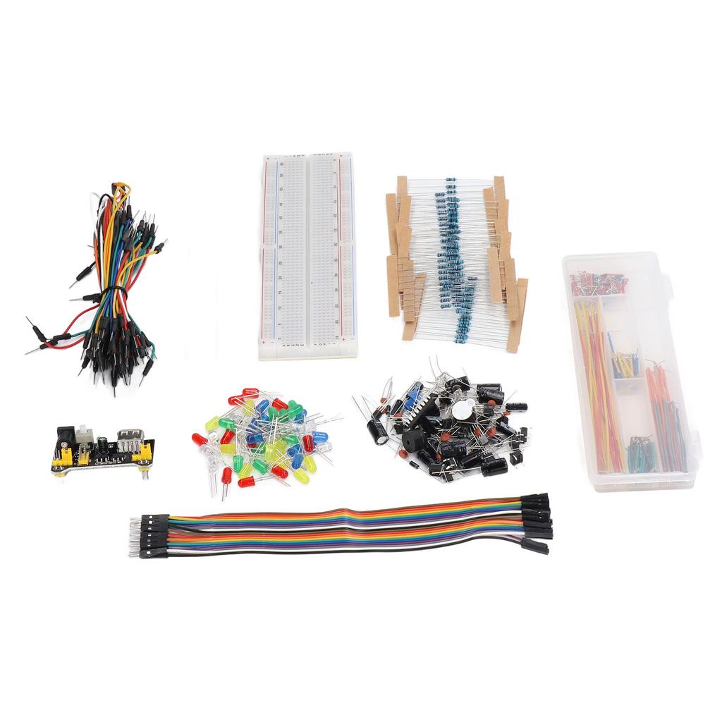 Electronics Component Kit Starter Fun Assortment with 830 Tie Points Breadboard for R3