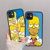 Чехол для телефона Simpsons с матовой прозрачной поверхностью для iPhone 16 15 14 13 12 11 Pro Max X XS Max Plus